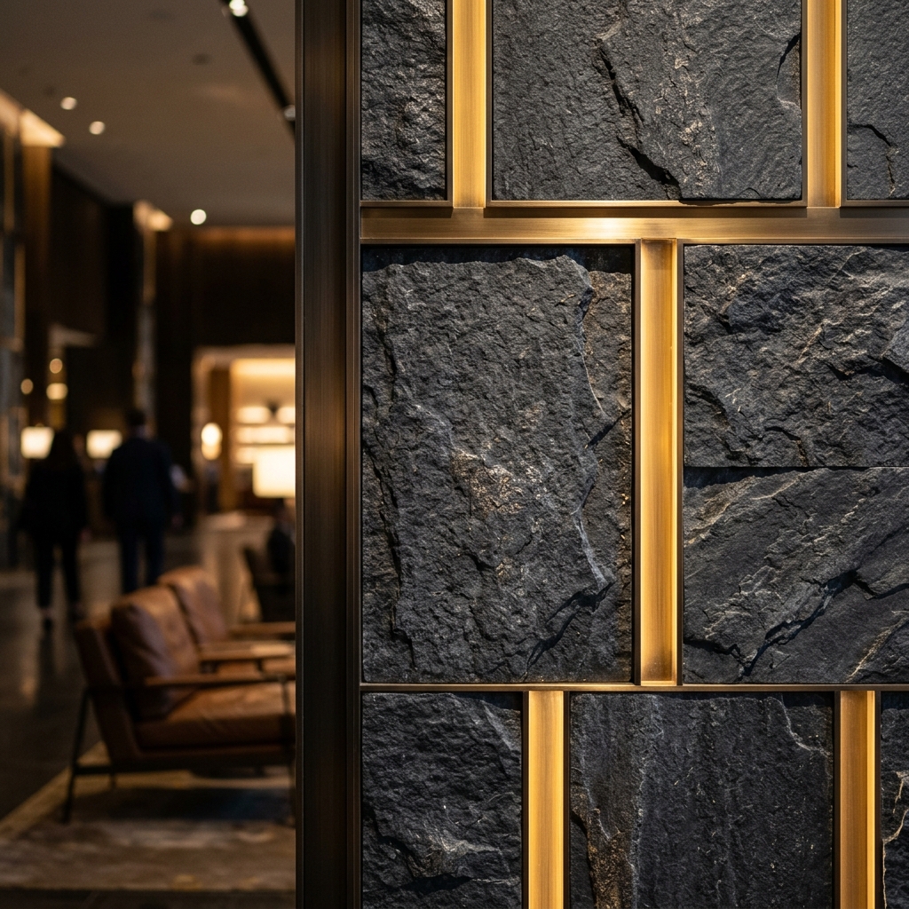 Elegant Exterior Wall Cladding with Stone Finish